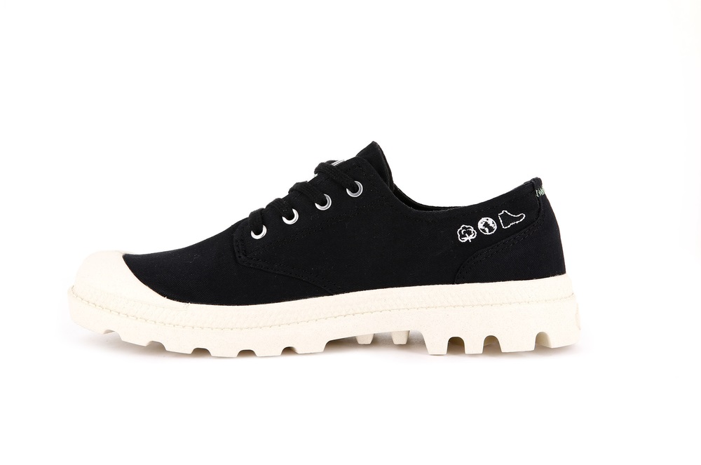 Zapatillas Palladium PAMPA OXFORD ORGANIC II Hombre Negras | Costa Rica-38504